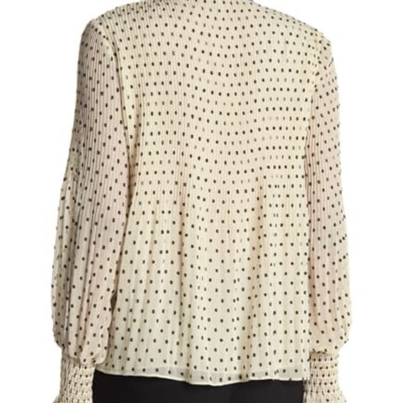 Max Studio pale cream pleaded blouse - Picture 10 of 10